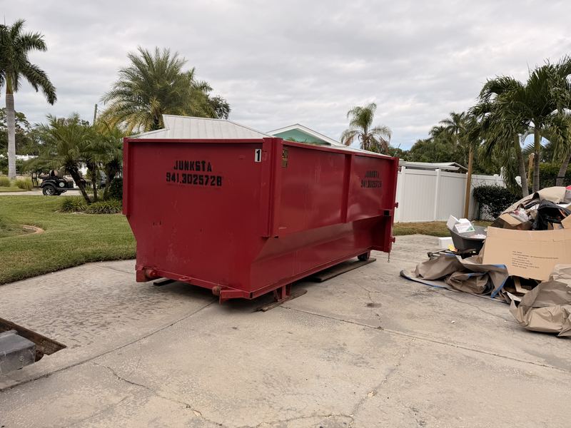 Clean Junksta roll-off dumpster delivered same day